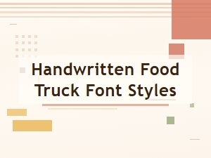 Handwritten Food Truck Logo Styles